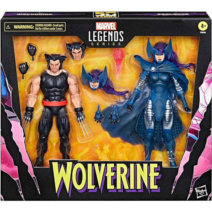 Figuras X-Men Coleccionables de 15cm Series Wolverine Vs Psylocke Marvel Legends