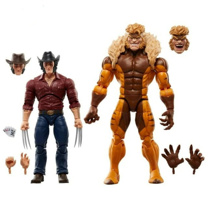 Figuras X-Men Coleccionables de 15cm Series Wolverine vs Sabretooth Marvel Legends