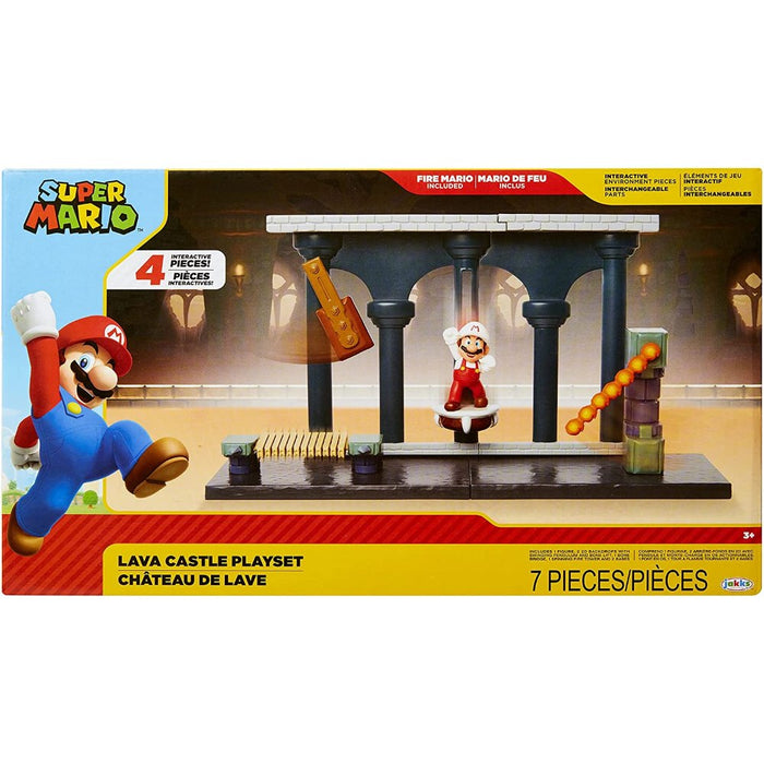 Castillo De Lava Playets Con Figuras Nintendo Super Mario