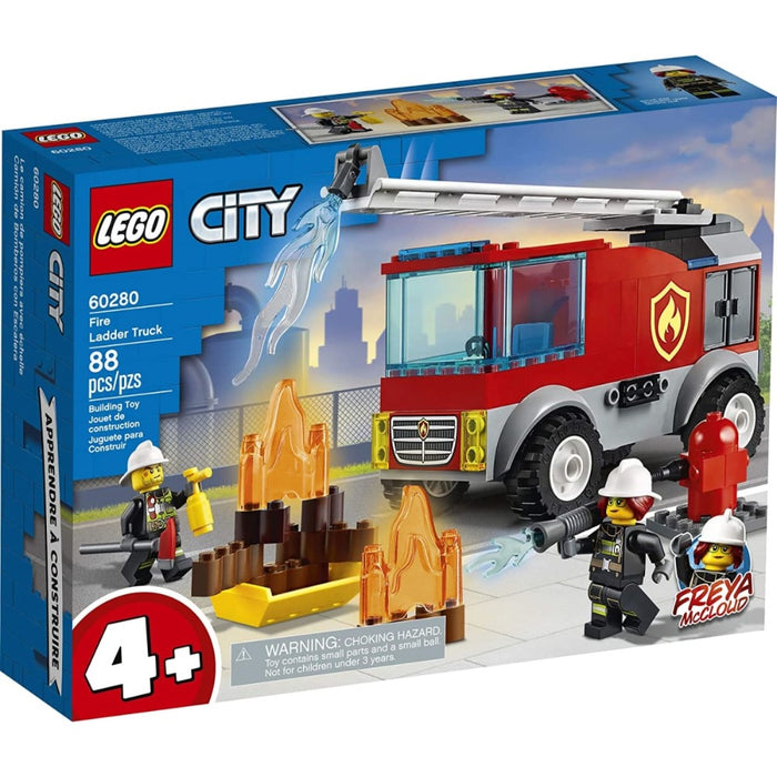 Camión De Bomberos Con Escalera Lego 88 Piezas