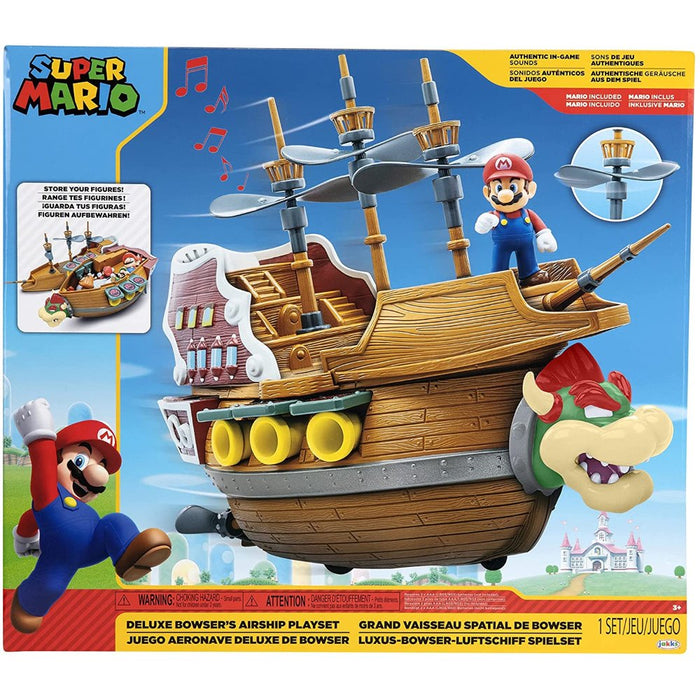 Dirigible De Lujo De Bowser Nintendo Super Mario Con Figura Exclusiva Articulada