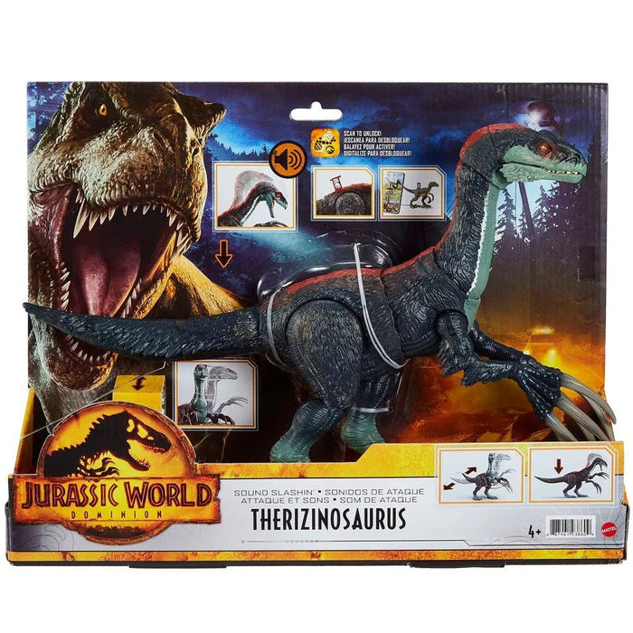 Therizinosaurus Jurassic World Dominion Con Un Gran Rugido