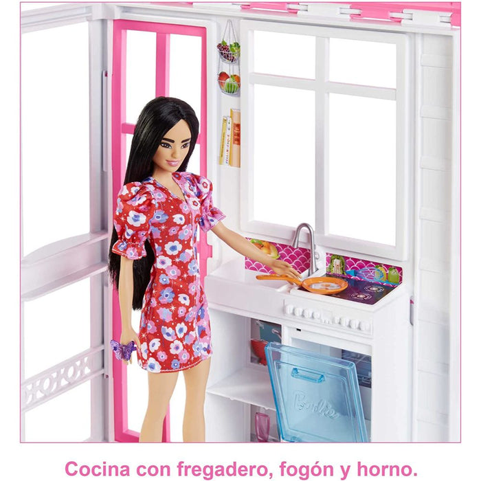 Casa Amueblada De Barbie 360 Grados 2 Pisos