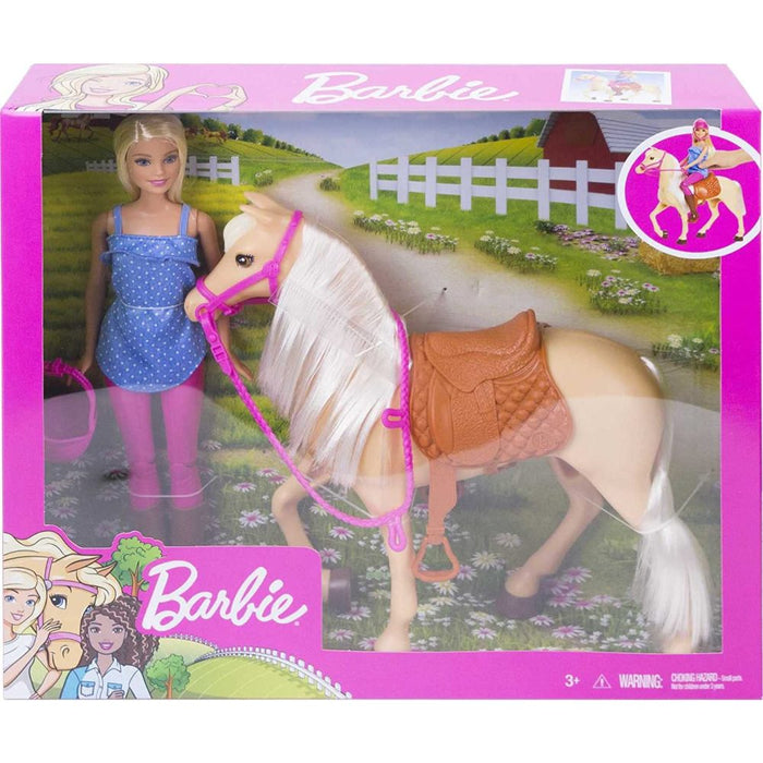 La muñeca barbie y su caballo