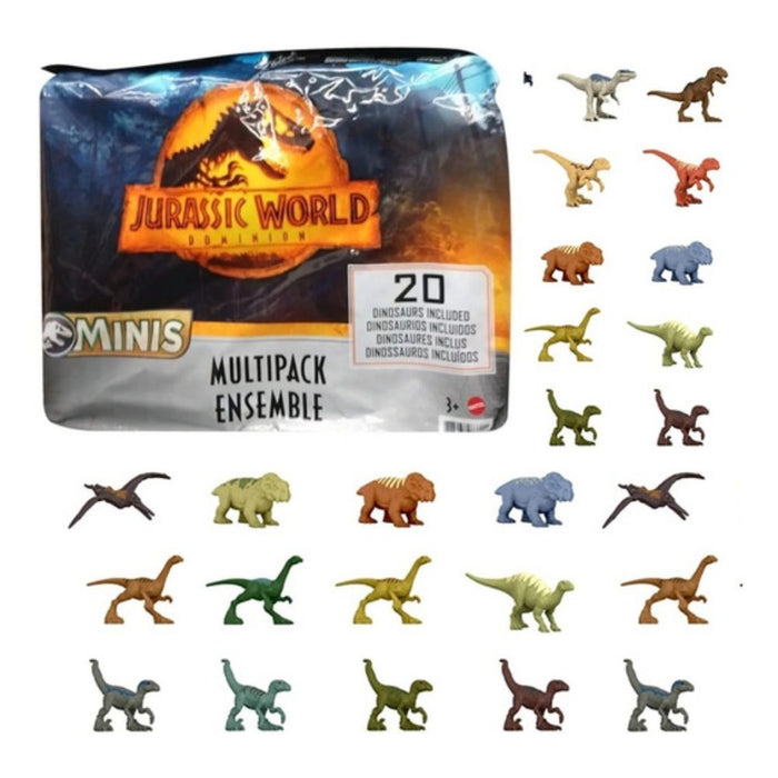 Multipack 20 Mini Figuras De Dinosaurios Jurassic World Dominion