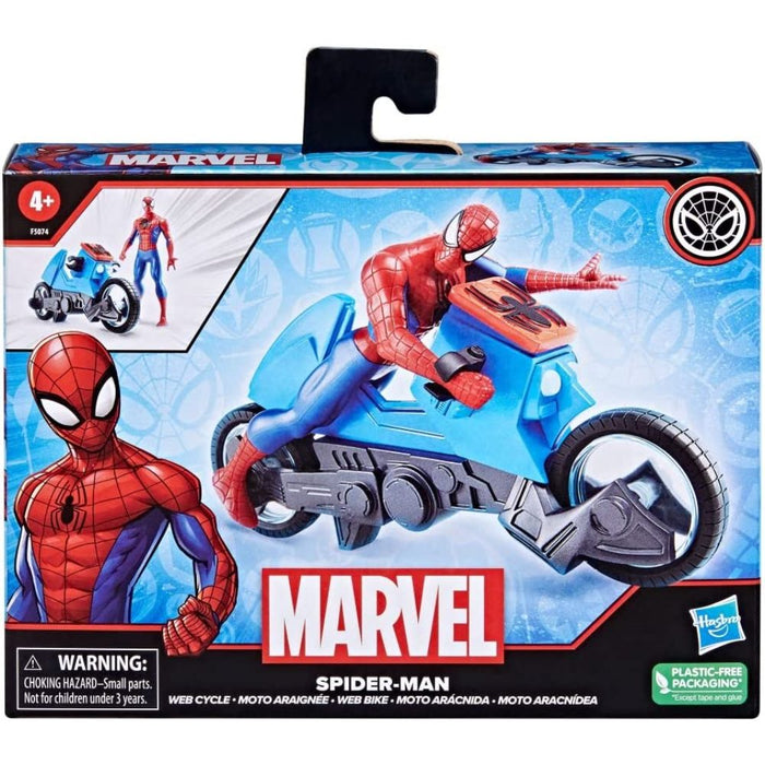 Figura de Acción y vehículo Marvel Spider-Man De 15 Cm