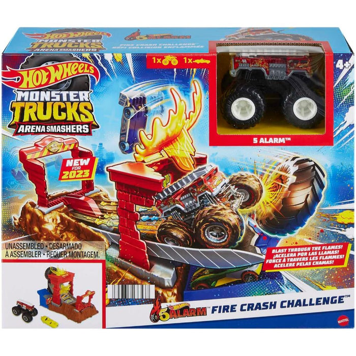 Hot Wheels Monster Trucks Arena Smashers 5-Alarm Crash Challenge