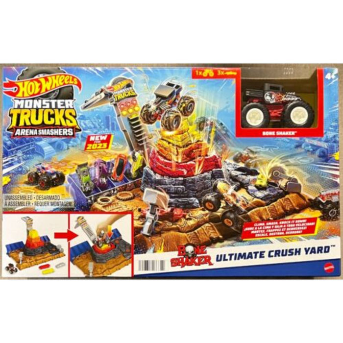 Bone Shaker Ultimate Crush Yard Hot Wheels Monster Trucks Arena Smashers